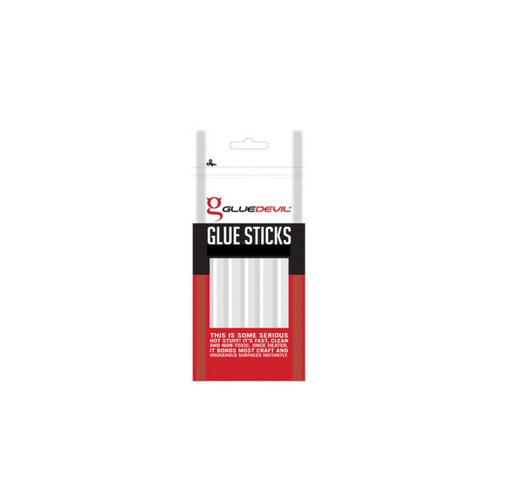 GlueDevil Mini Size Glue Sticks 8mm x 100mm - (7 Sticks)