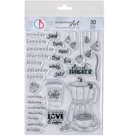 CLEAR STAMP SET 6"X8" BUJO WEEK