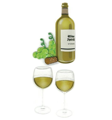 Jolee's By You Dimensional Stickers Wine Glass & Bottle