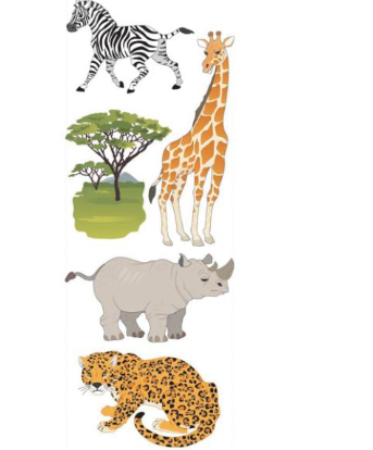 Jolee's Boutique Dimensional Sticker, Safari Animals