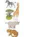 Jolee's Boutique Dimensional Sticker, Safari Animals