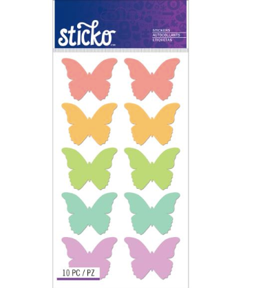 Sticko Label Stickers Bright Butterfly,