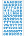 Sticko Alphabet Stickers Fun House Blue Metallic