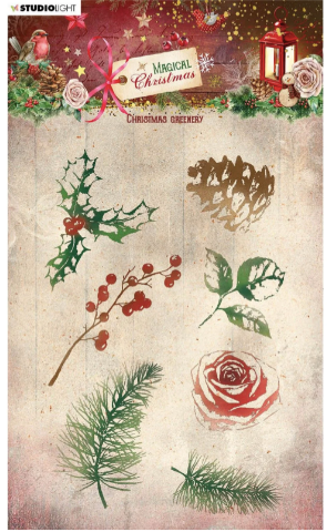 Studio Light • Magical Christmas Clear Stamp Christmas Greenery