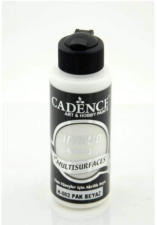 Cadence - Hybrid Acrylic Paint - Multi Surfaces & Leather - White - 120ml