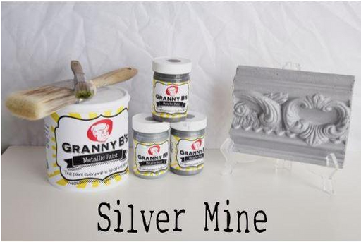 Granny B's - Metallic chalk-finish paint - Silver Mine (Light Metallic) - 125ml