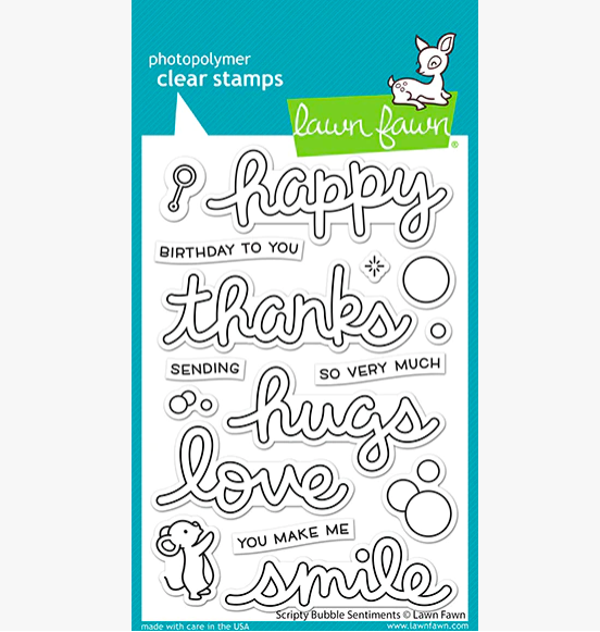 Lawn Fawn - Clear Stamps - Scripty Bubble Sentiments