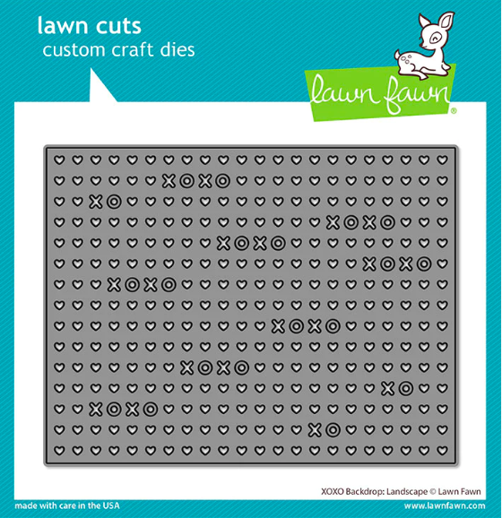 Lawn Fawn - Custom Craft Die - XOXO Backdrop: Landscape