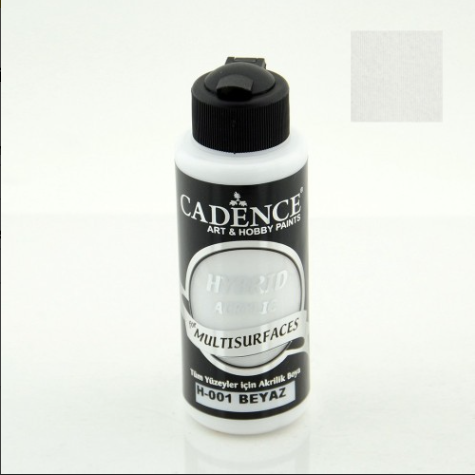 Cadence - Hybrid Acrylic Paint - Multi Surfaces & Leather - White - 70ml