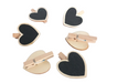 Weddingstar - Wooden Black Boards - Miniature Heart Shaped - 24pc