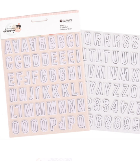 Rosies Studio BEAUTIFUL DREAMER PUFFY ALPHABET 2 SHEETS