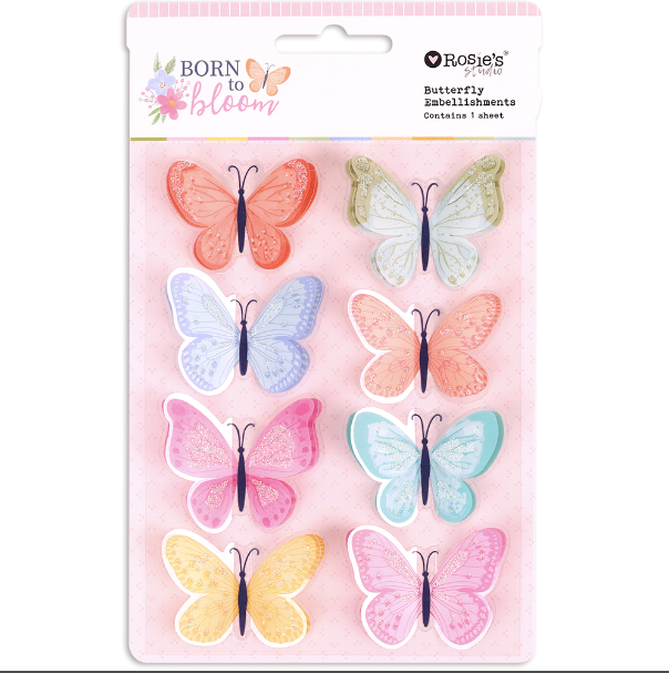 Rosies Studio BORN TO BLOOM BUTTERFLY EMBELLISHMENT