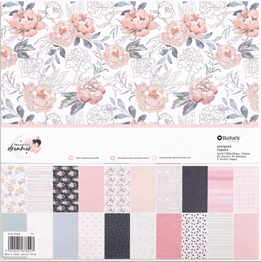 Rosies Studio BEAUTIFUL DREAMER 12×12″ DESIGNER PAPER PACK 20 SHEET