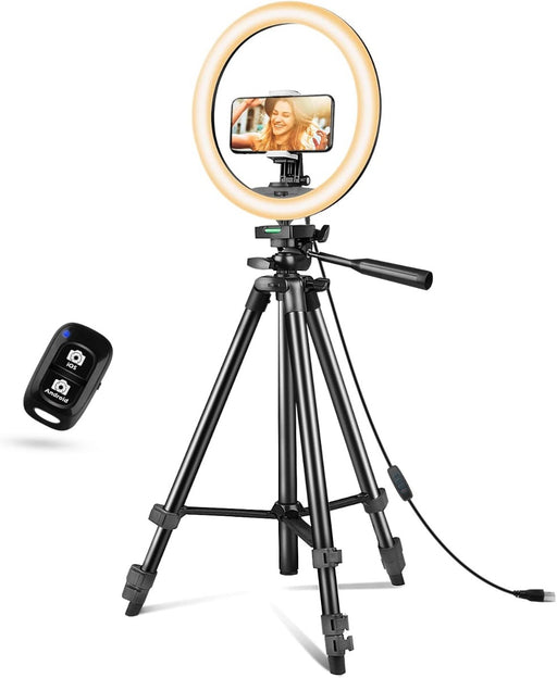 Influencer Vlogging Kit - 12'' LED Ring Selfie Light,Tripod Stand, Universal SmartPhone Holder