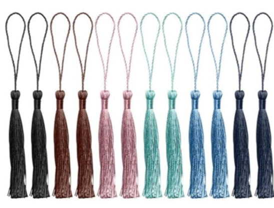 Doodles - Keyring Blanks - Assorted Tassels 14cm (12pcs)