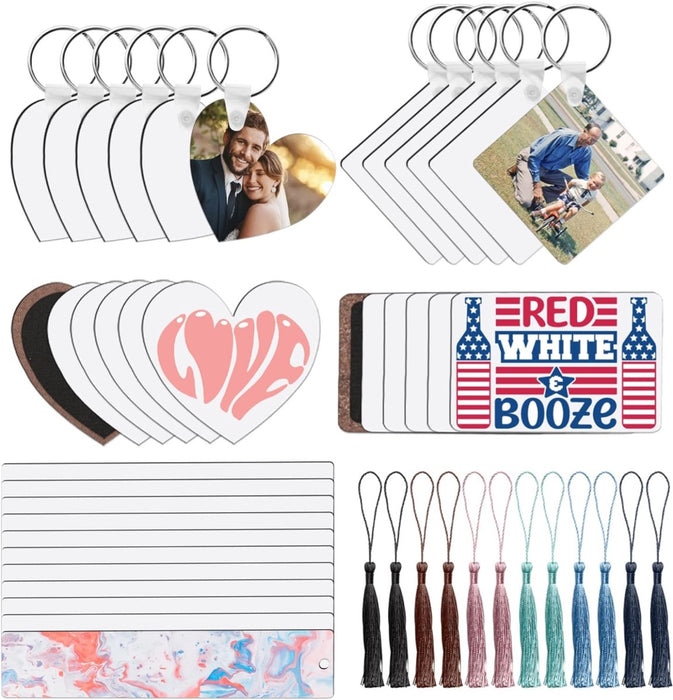 Doodles - Sublimation Blanks - D/S Heart With Keyring Hole 5cm 6pcs