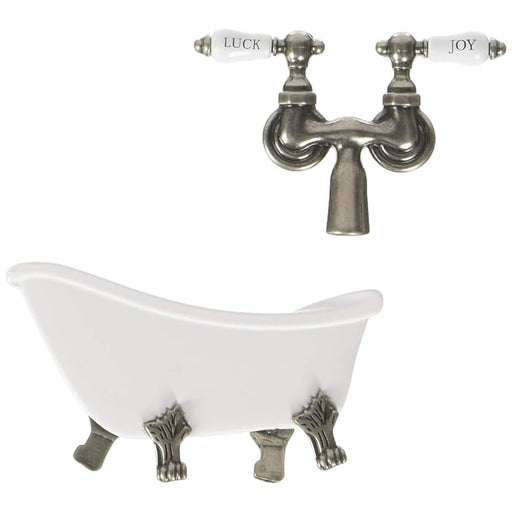 Prima Marketing Shabby Chic Treasures Metal-Antique Clawfoot Tub with Faucet, 2-Pack