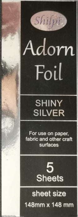 Shilpi - Transfer Foil - 5 sheets - Shiny Silver