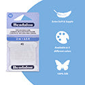 Beadalon Silk Thread, VariPack, Sizes 1x02, 2x04, 2x06 with needle, White, 2 m / 6.5 ft ea