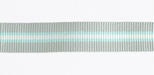 Petersham Ribbon - Silver Grey & Aqua Natural (15mm x 1 Meter)