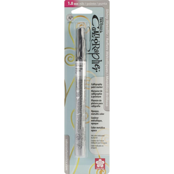 Sakura Pen-Touch - Fine Point Calligraphy Marker - Silver Metallic 1.8mm