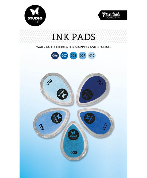 Studio Light • Essentials Ink Pads Waterbased Shades Of Blue