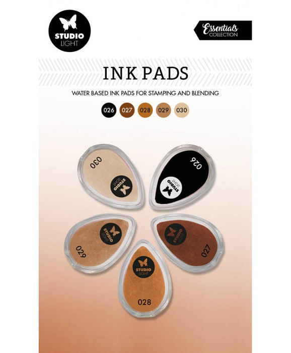 Studio Light • Essentials Ink Pads Waterbased Shades Of Brown