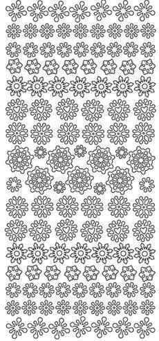 JEJE Peel-Off Border Stickers - Snow Flakes - Silver