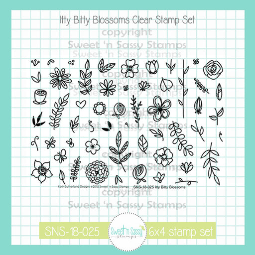 Sweet-n-Sassy-Stamps - Itty Bitty Blossoms Clear Stamp Set