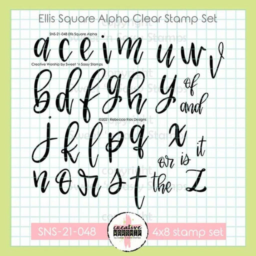 Sweet-n-Sassy-Stamps - Ellis Square Alpha Clear Stamp Set