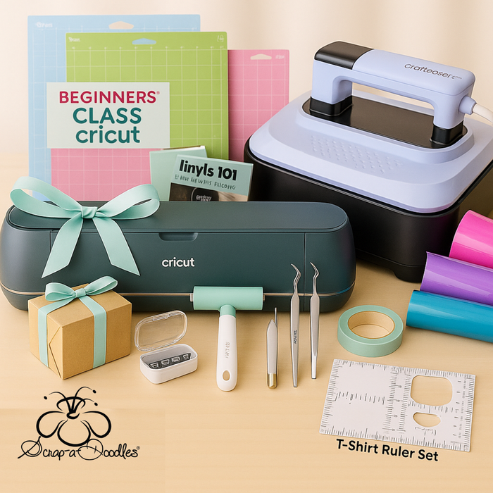 Cricut Maker 4 Machine - Doodles Deluxe Heat Press Softy Bundle Plus Workshop
