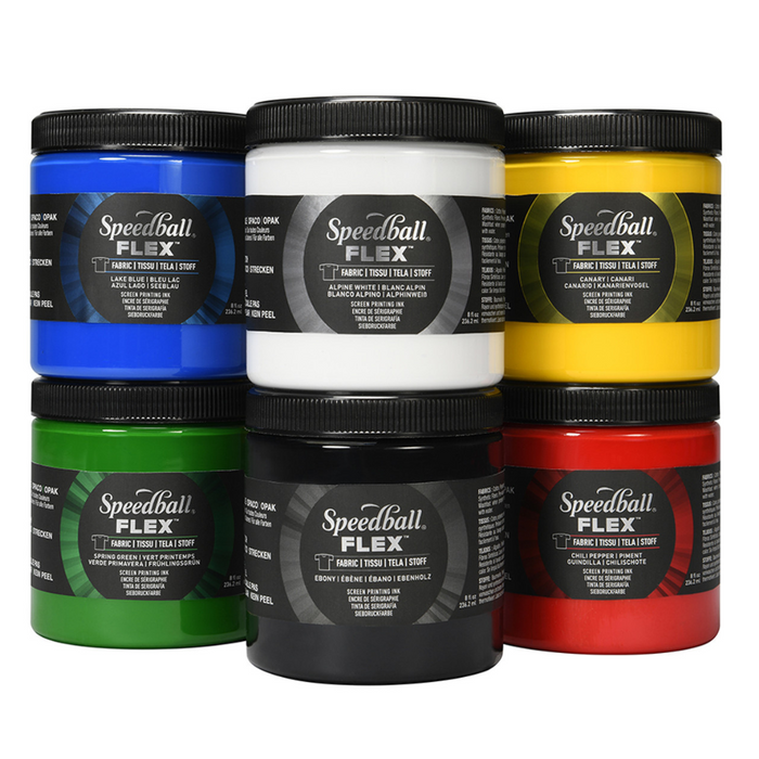 Speedball - Flex Screen Printing Fabric Ink - 6pk
