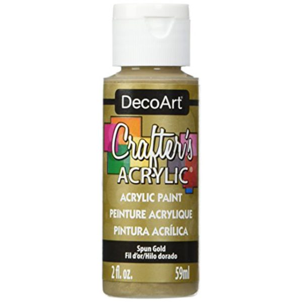 DecoArt - Crafter’s Acrylic Paint - Metallics - Spun Gold