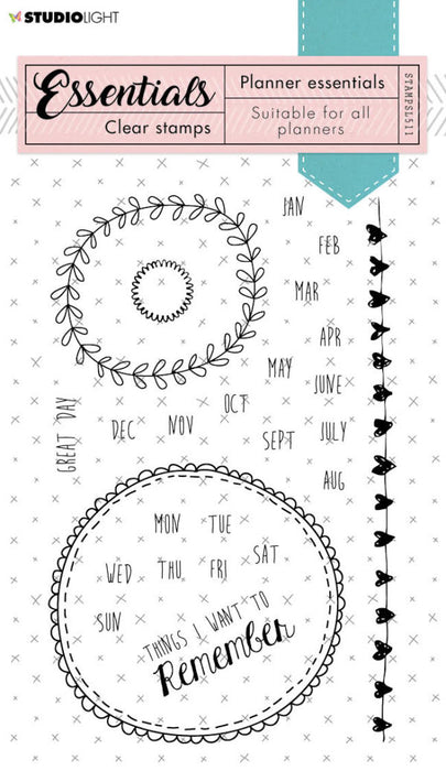 Studio Light - Clear Stamps - Planner Essentials - 511