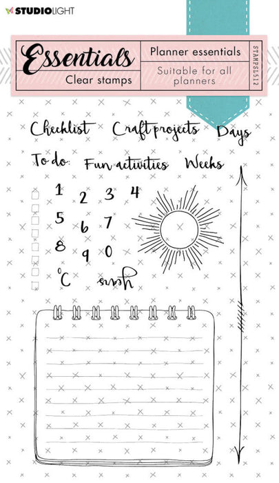 Studio Light - Clear Stamps - Planner Essentials - 512