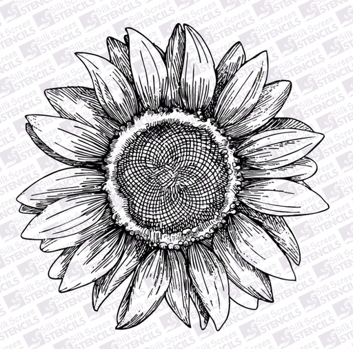 Doodles - Silk Screen Stencils - Sunflower - 92mm x 98mm