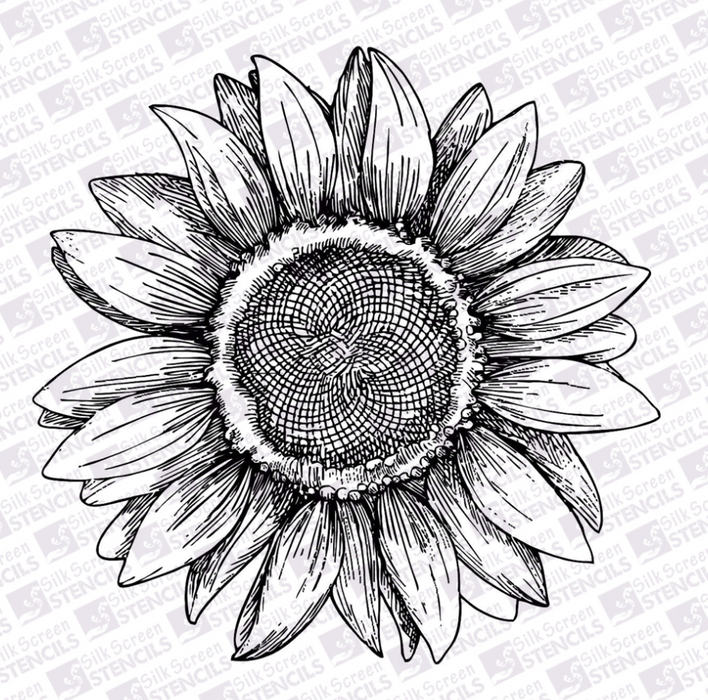 Doodles - Silk Screen Stencils - Sunflower - 92mm x 98mm