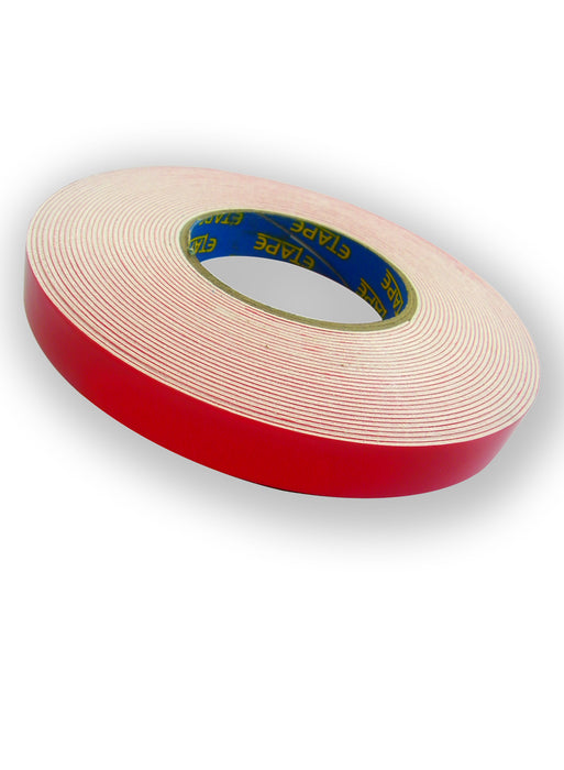 Tape Wormz - White Double Sided Foam Tape - 1.5mm x 18mm x 10m