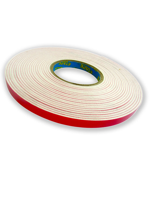 Tape Wormz - White Double Sided Foam Tape - 3mm x 18mm x 10m