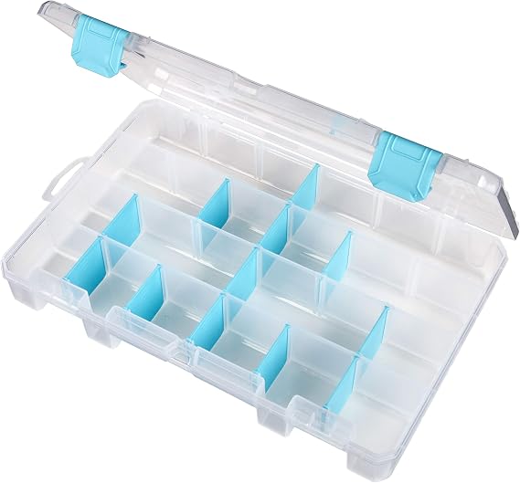 ArtBin - Tarnish Inhibitor Solutions Box 6-12 Compartments 11"X7"X1.75" Translucent