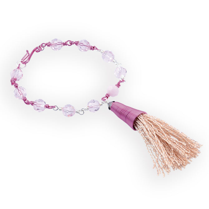 Tassel Maker, 7 mm O.D. / 0.275 in, pegs, adjustable size from 9.7 cm / 3.8 in, to 2.5 cm / 0.98 in