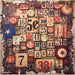 Tim Holtz - District Market Collection - Idea-Ology - 12 x 12 Burlap Canvas Panel - Alphabetical