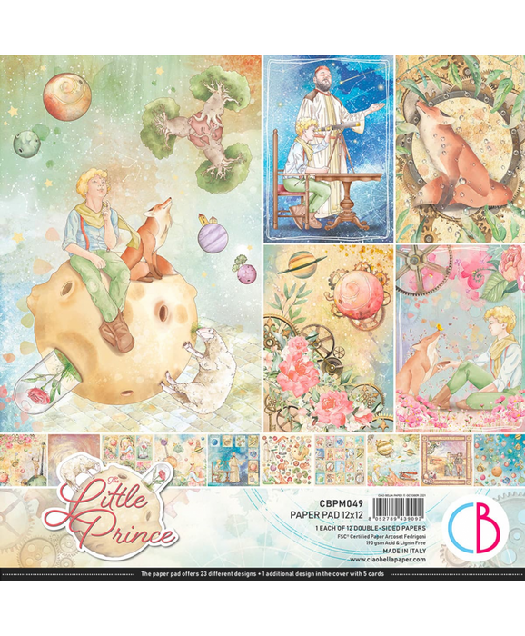 Ciao Bella - The Little Prince Collection -  Paper Pad 12x12 12/Pkg