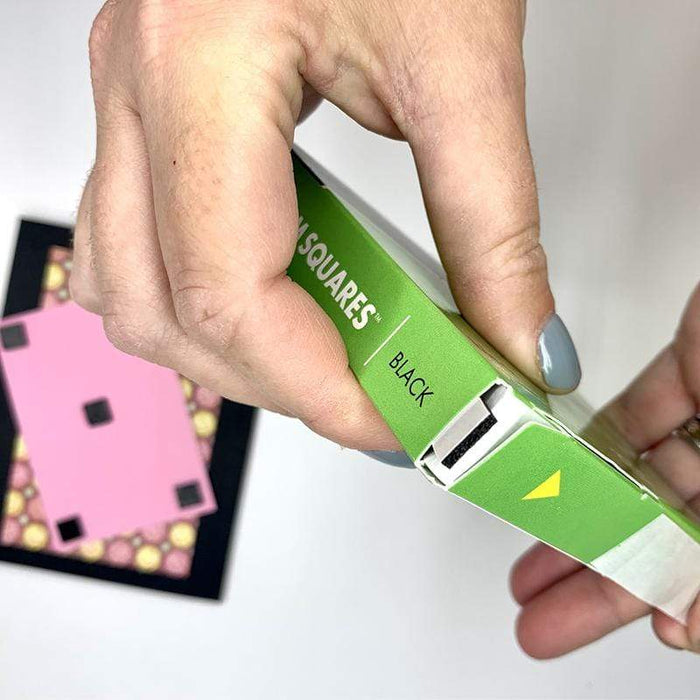 Thermoweb - iCraft 3D Foam Squares W/Dispenser Box - Black - .375" 320/Pkg