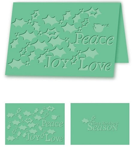 Craftwell - eBosser - Embossing Folders - A4 SIZE - Holiday Holly