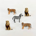 Eyelet Outlet - Shape Brads 12/Pkg - Lion Tiger Zebra