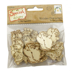 Trimcraft - Wood Embellishments - Special Delivery - Characters