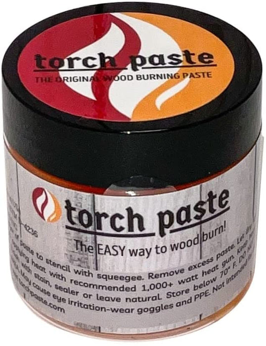 Torch Paste - The Original Wood Burning Paste - Non Toxic - Use on Wood, Card Stock, Canvas, Denim & More