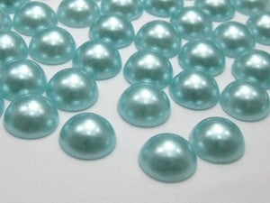 Doodles - Flat Back Acrylic Pearls - 4mm - Turquoise