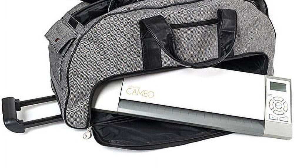 Machine Bag - Stylish Tweed Accessories Rolling Tote - Gray